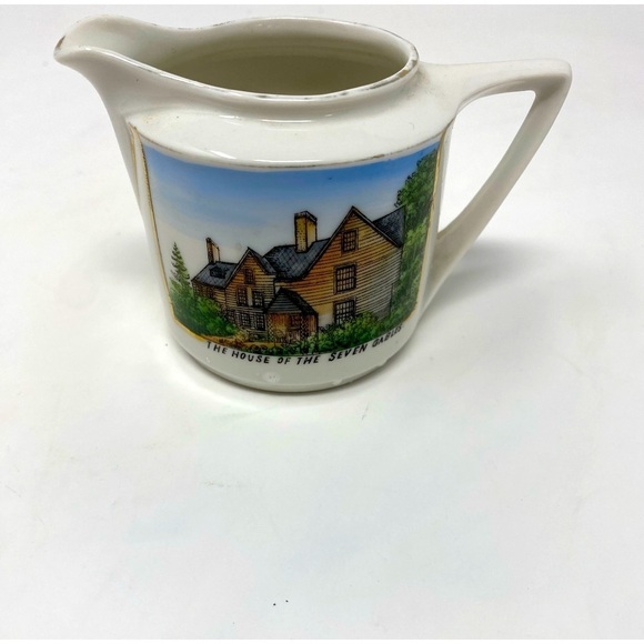 House of Seven Gables Cream Pitcher Made for The Seven Gables Shop Salem Mass - Picture 1 of 5